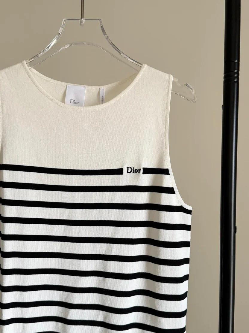 Dior Dioriviera Dior Marinière Sleeveless Sweater