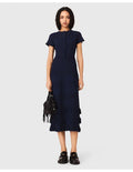 Maje Pointelle Midi Dress