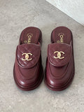 Chanel Loafers in Black Calfskin