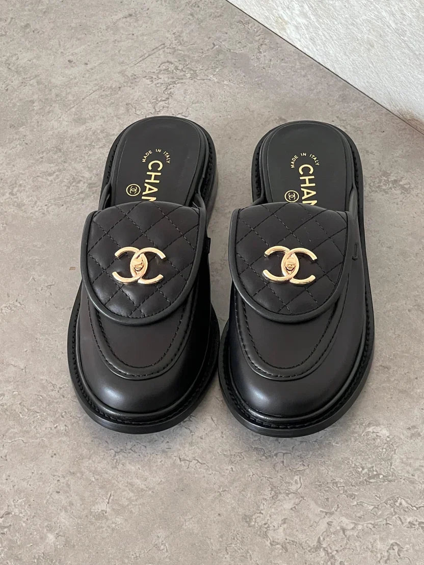 Chanel Loafers in Black Calfskin