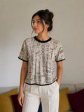 Hermes Cahier du Colporteur Short-Sleeve Sweater