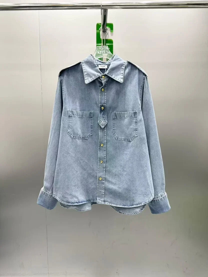Celine Shirt in Cotton Denim