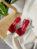 Chanel Crocodile Embossed Calfskin Slingback Pumps