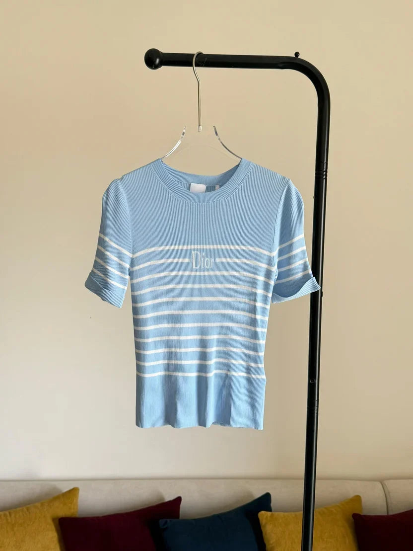 Dior Dioriviera Short-Sleeved Fitted Sweater