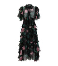 Dolce & Gabbana Silk Chiffon Tiered Dress