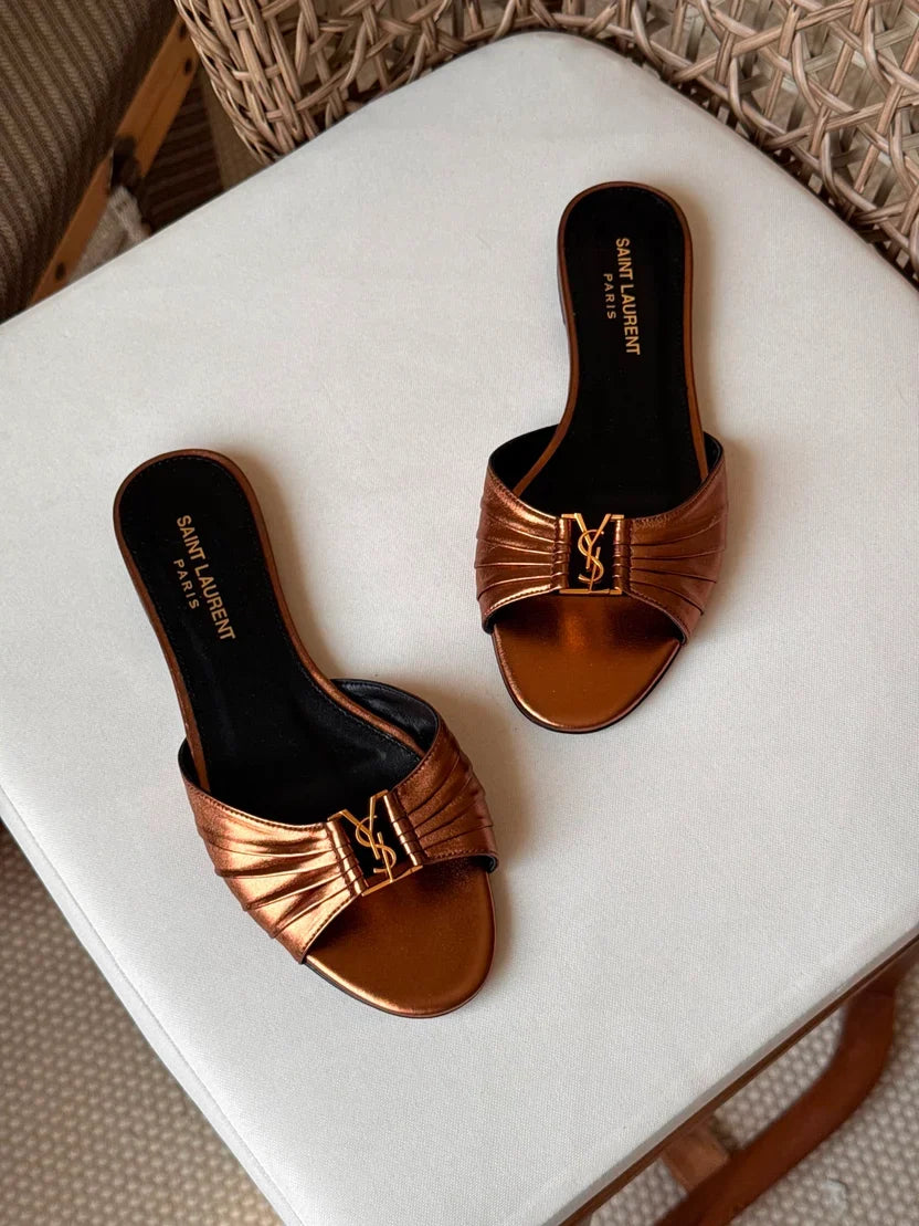 Saint Laurent Babylone Flat Slide