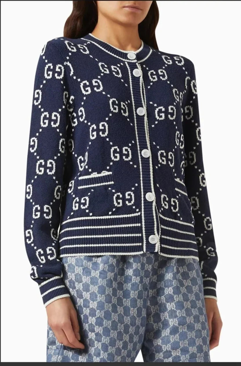 Gucci GG Cotton Jacquard Cardigan