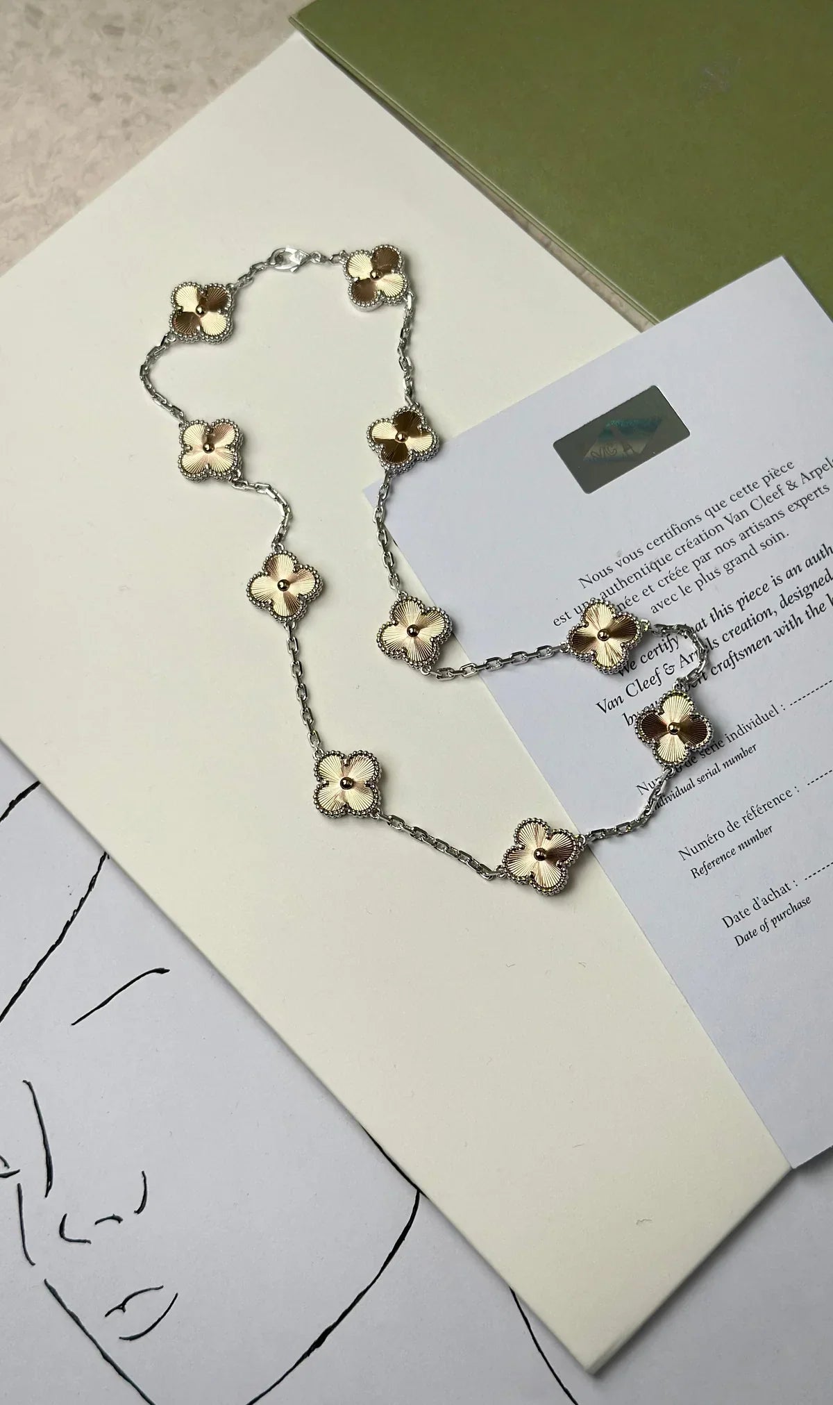 Van Cleef & Arpels Vintage Alhambra Guilloché Jewelry Full Set