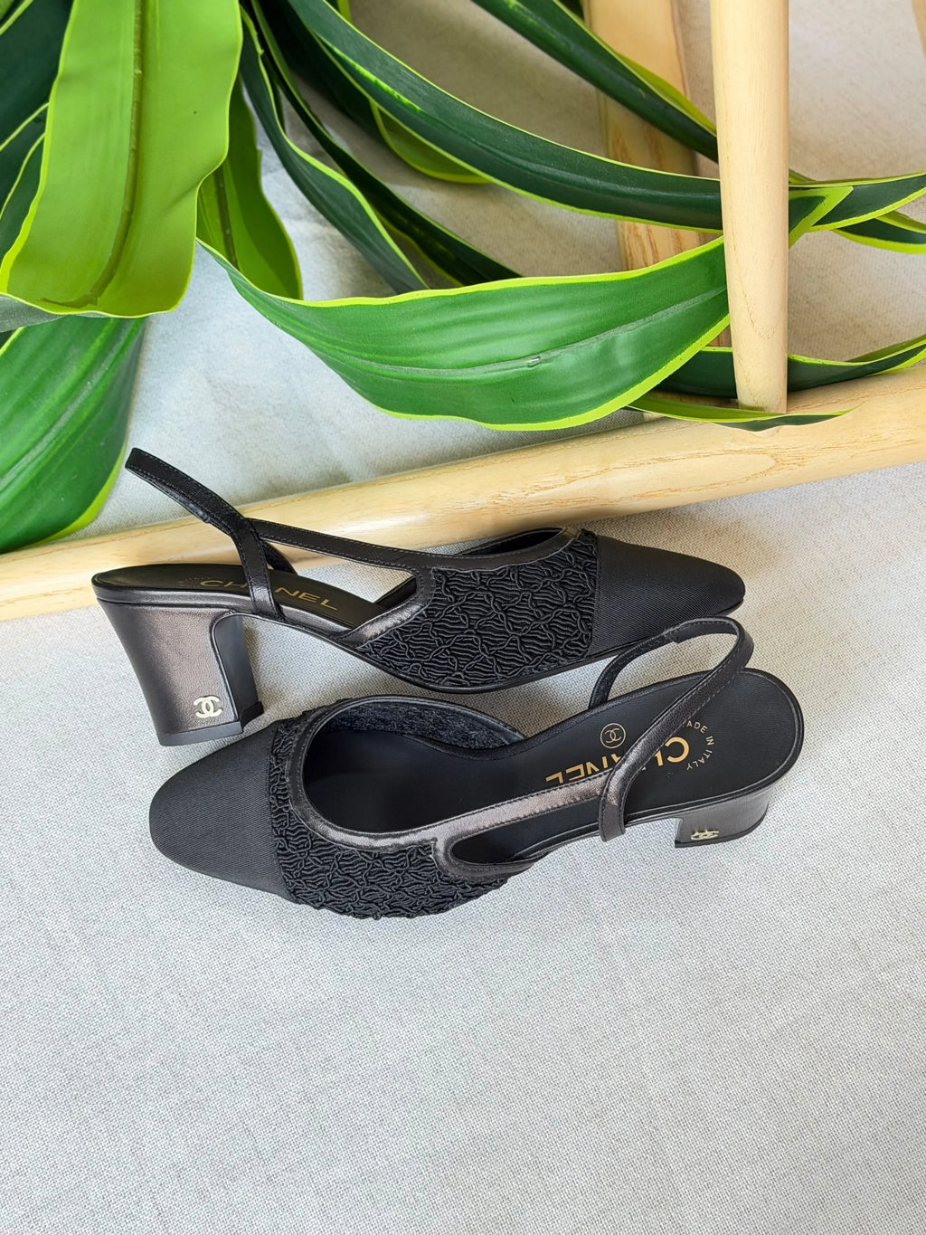 Chanel Suede Slingback Pumps