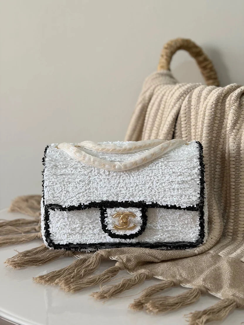 Chanel Small Flap Bag in Fringed Sequins