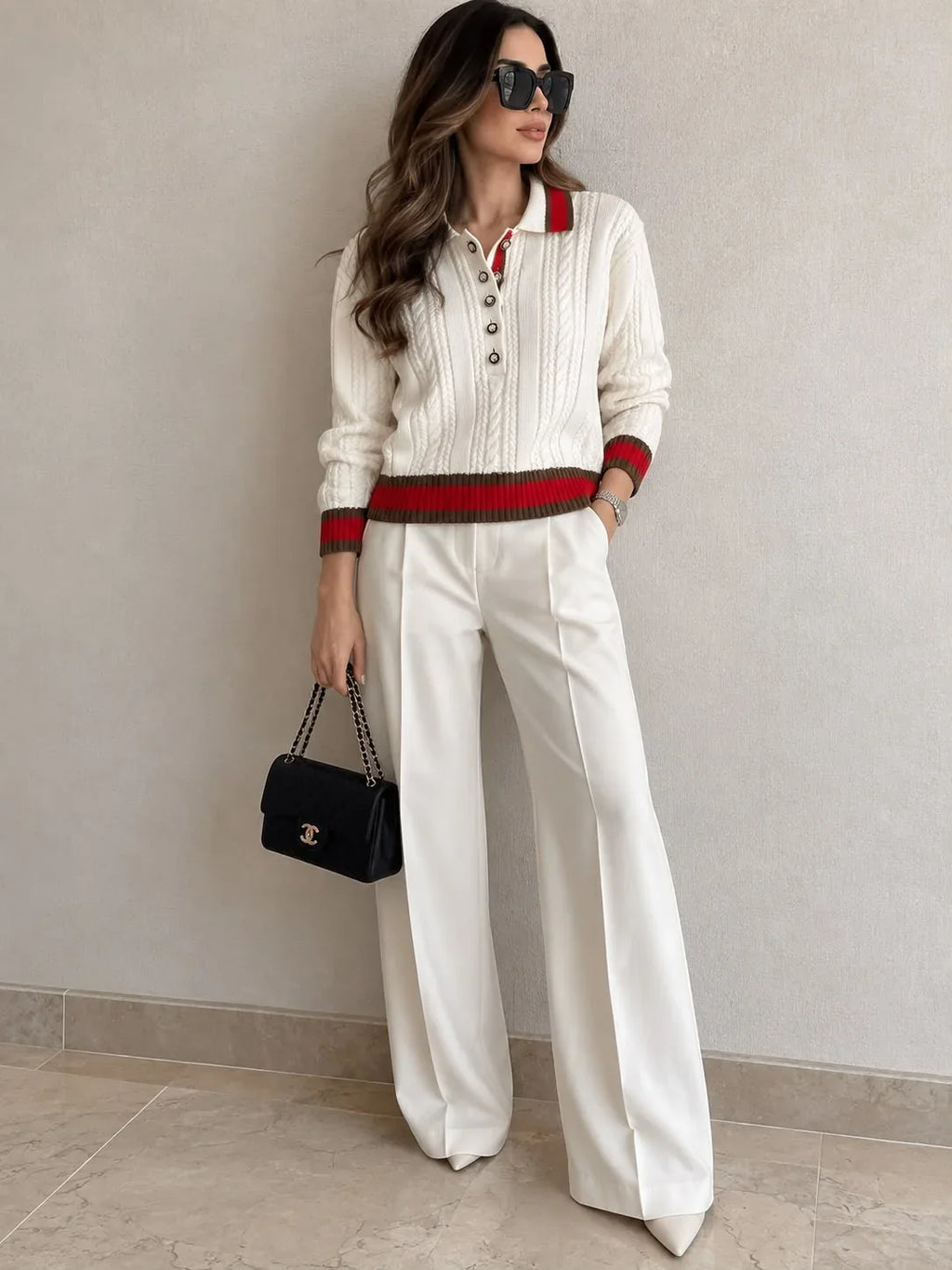 Chanel Cable Knit Cricket Sweater