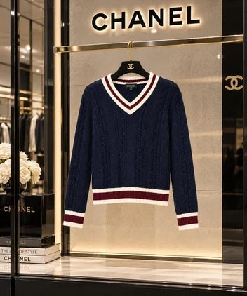 Chanel Cable Knit Cricket Sweater