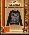 Hermes Palefroi Remix Long-Sleeve Twillaine Sweater