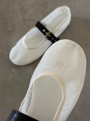 Miu Miu Mesh Fabric Ballerina Flat