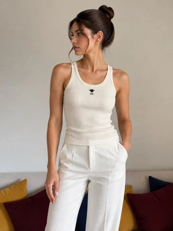 Dior Ribbed Cotton Jersey Tank Top