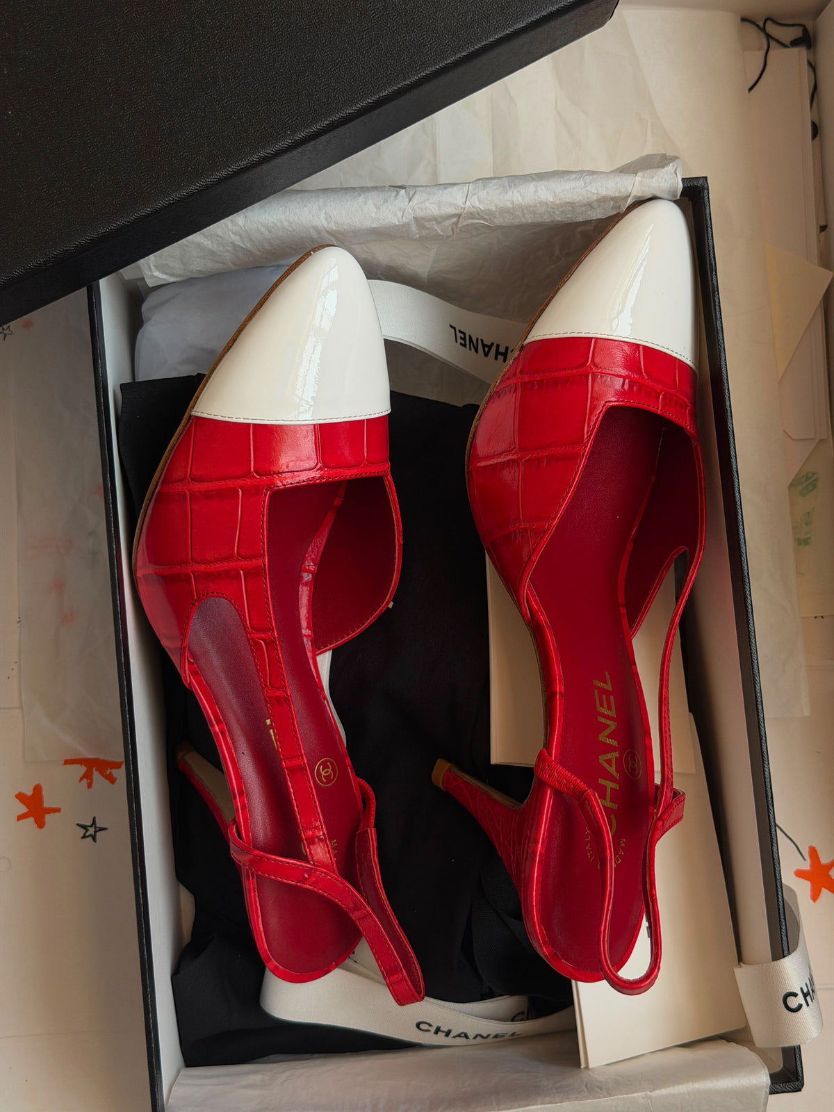 Chanel Embossed Slingback