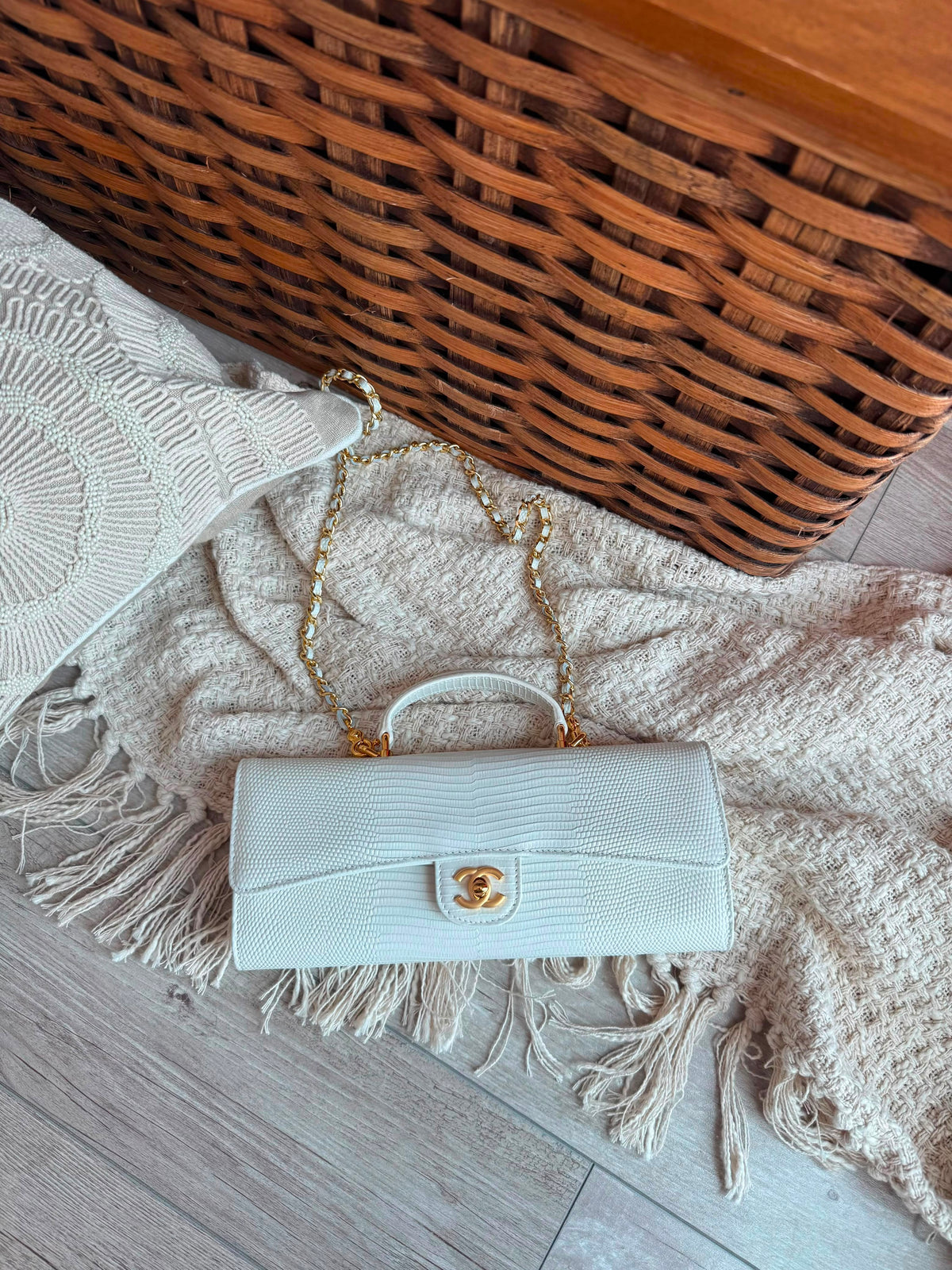 Chanel Long Top Handle Clutch with Chain