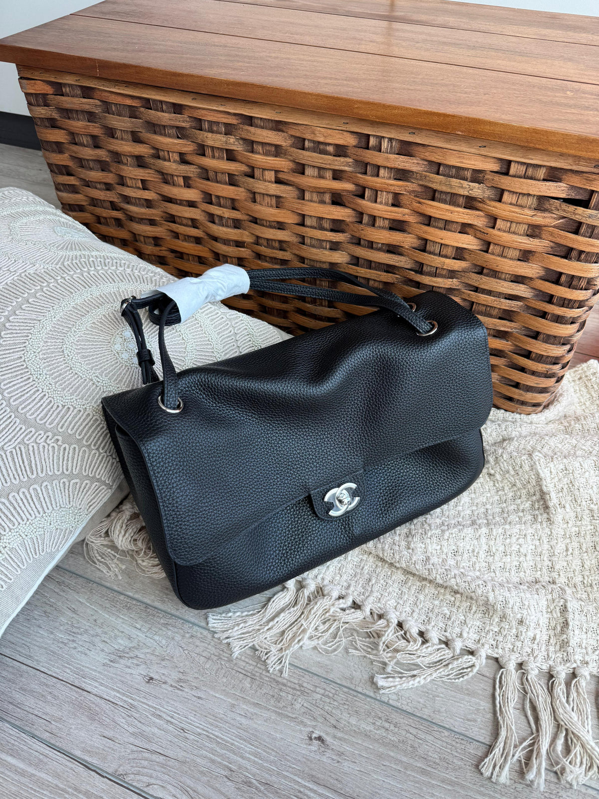 Chanel Vintage Caviar Leather Flap Shoulder Bag