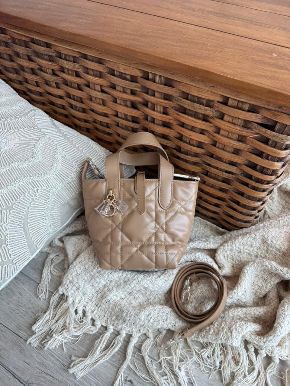 Dior Mini Book Tote Macrocannage Calfskin ￼
