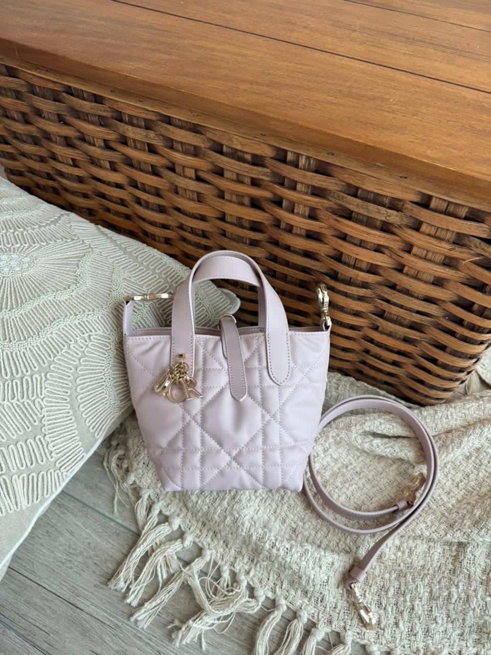 Dior Mini Book Tote Macrocannage Calfskin ￼