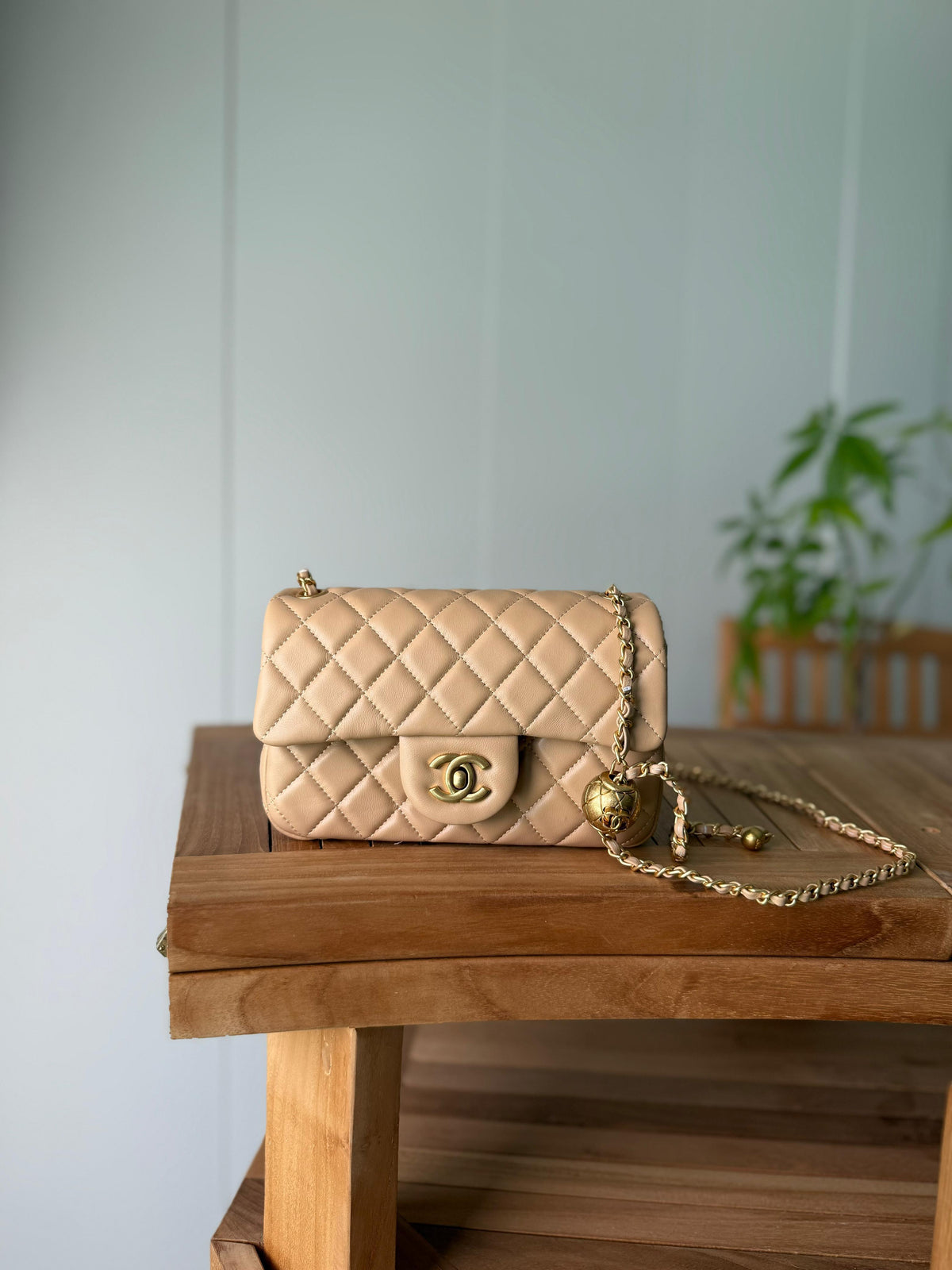 Chanel Classic Flap Bag with Metal Ball