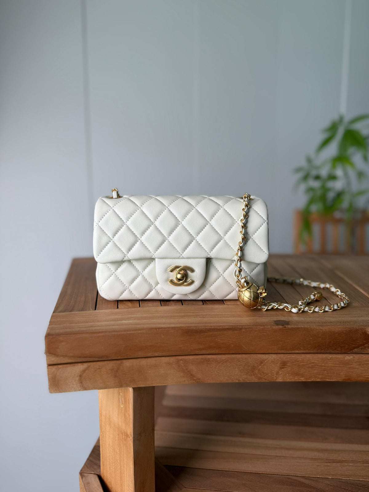 Chanel Classic Flap Bag with Metal Ball