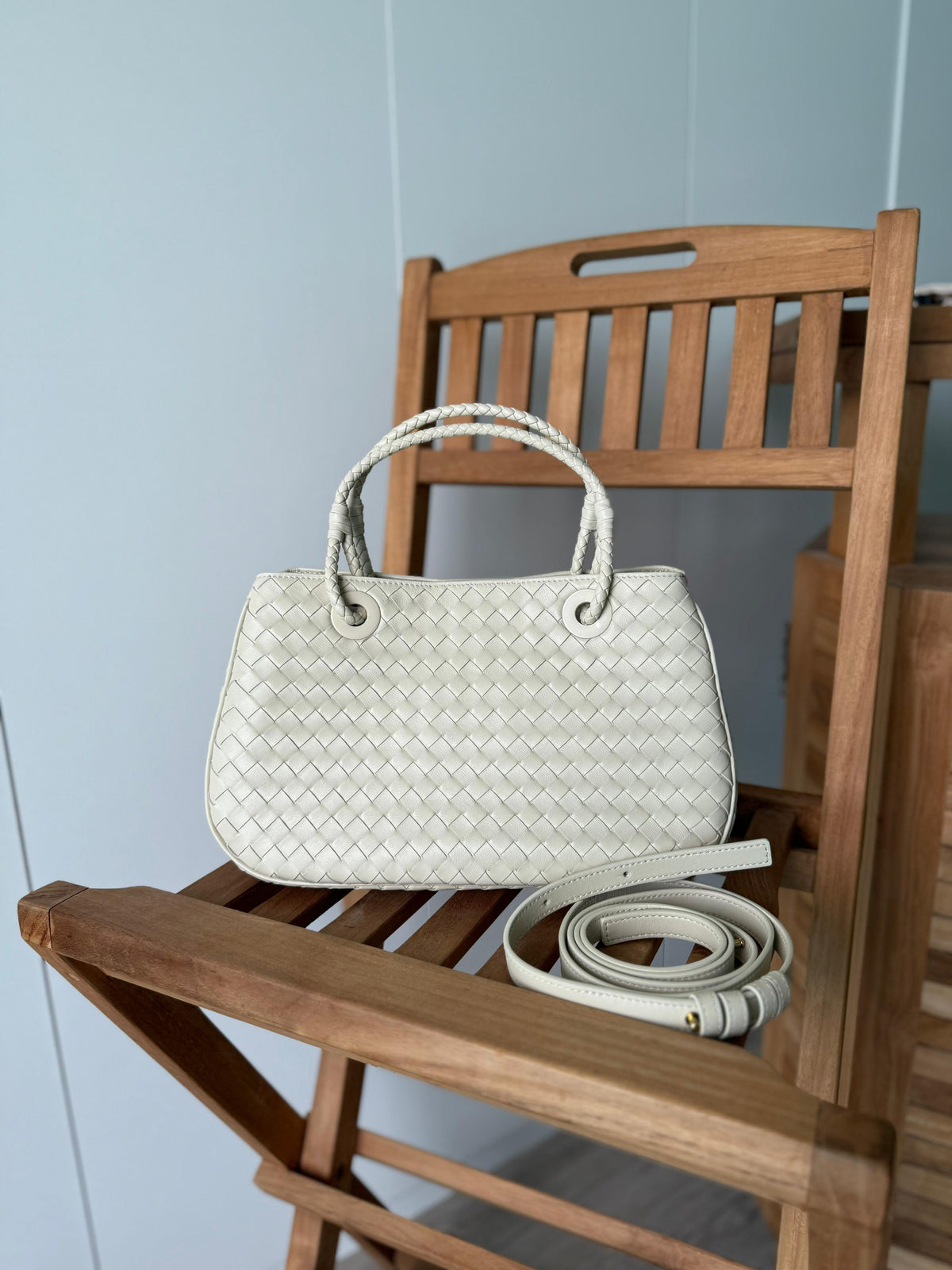 Bottega Veneta Intrecciato Leather Top Handle Bag