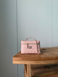Chanel Quilted Caviar Vanity Case with Chain