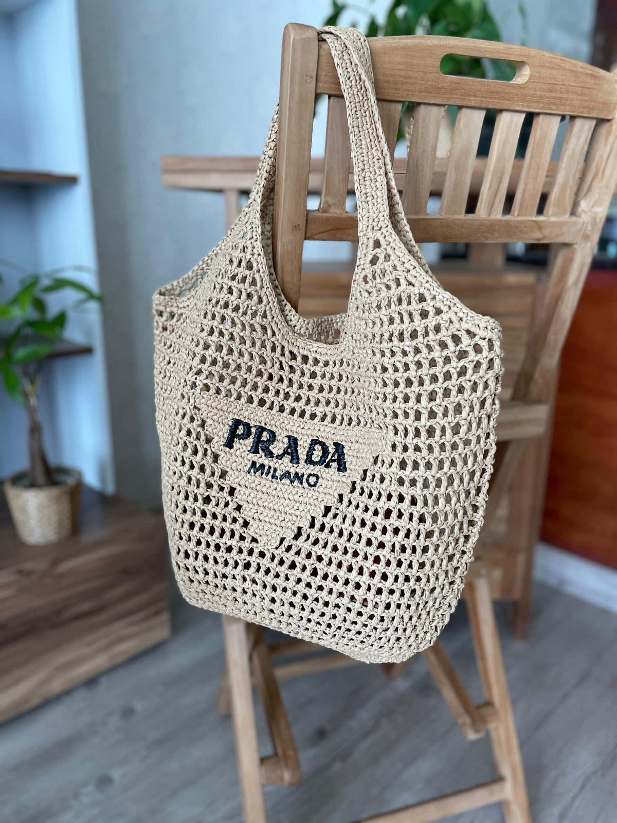 Prada Crochet Tote Bag