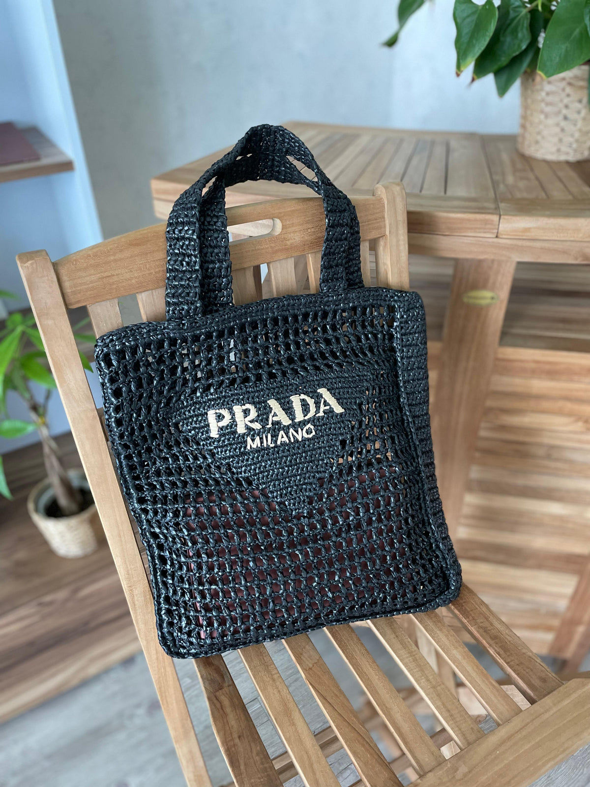 Prada Crochet Tote Bag