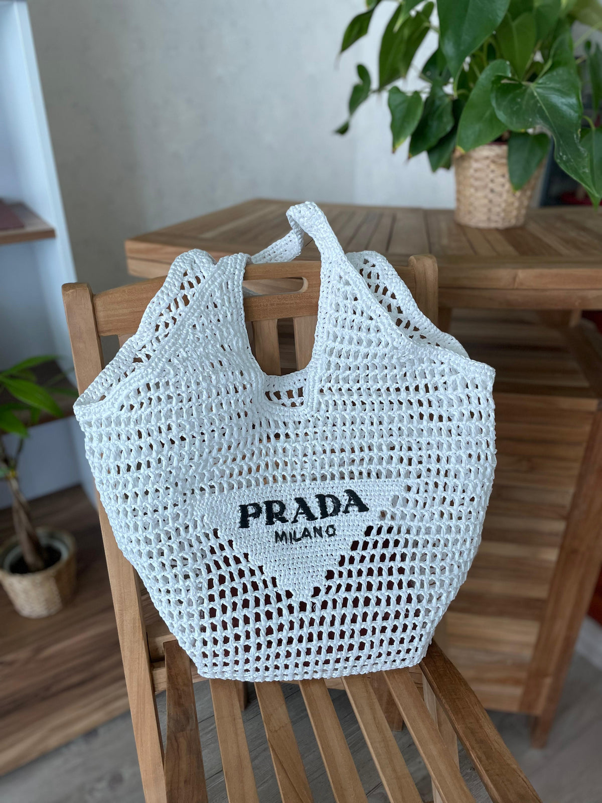 Prada Crochet Tote Bag