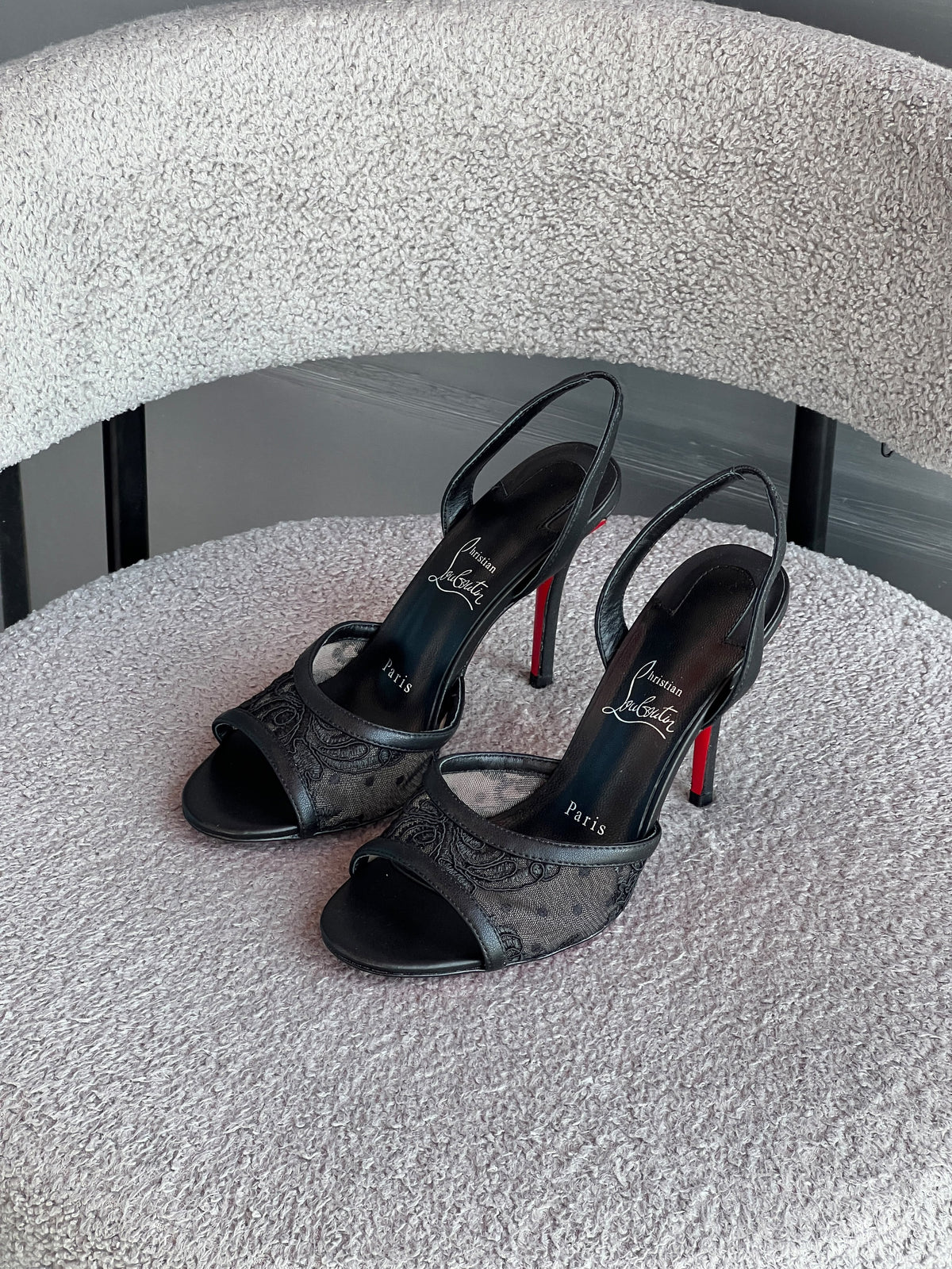 Christian Louboutin Stiletto Heel Slingback Sandal