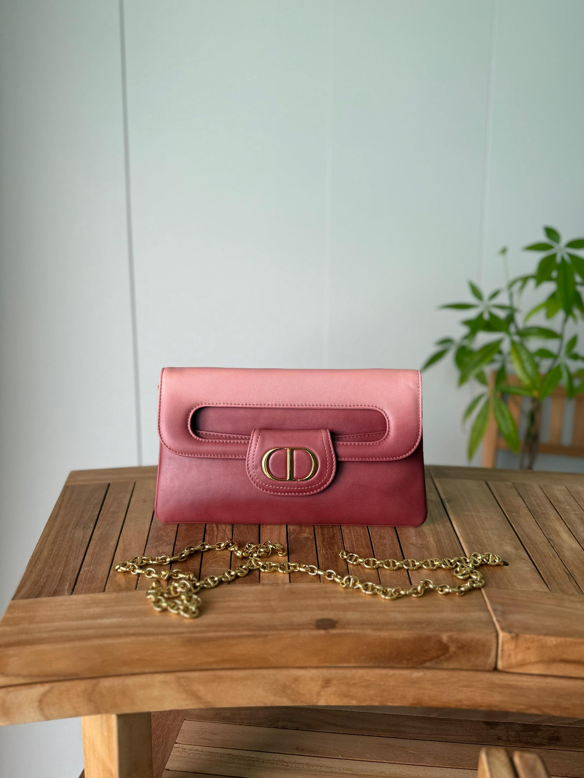 Christian Dior Patent Leather Chain Bag