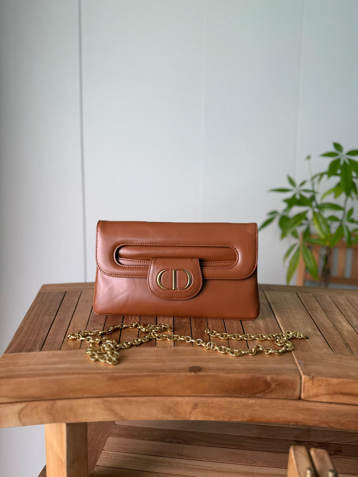 Christian Dior Patent Leather Chain Bag
