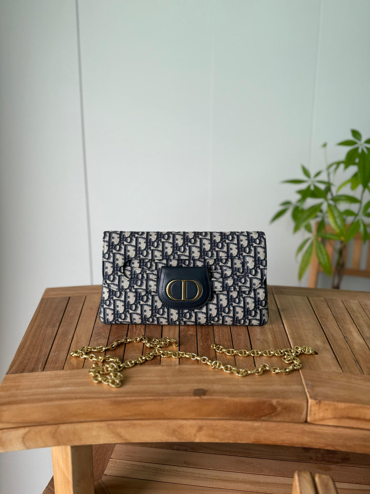 Christian Dior Patent Leather Chain Bag