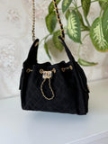 Chanel Quilted Suede Bucket