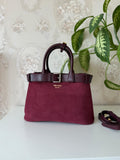 Loro Piana Suede Top Handle Bag