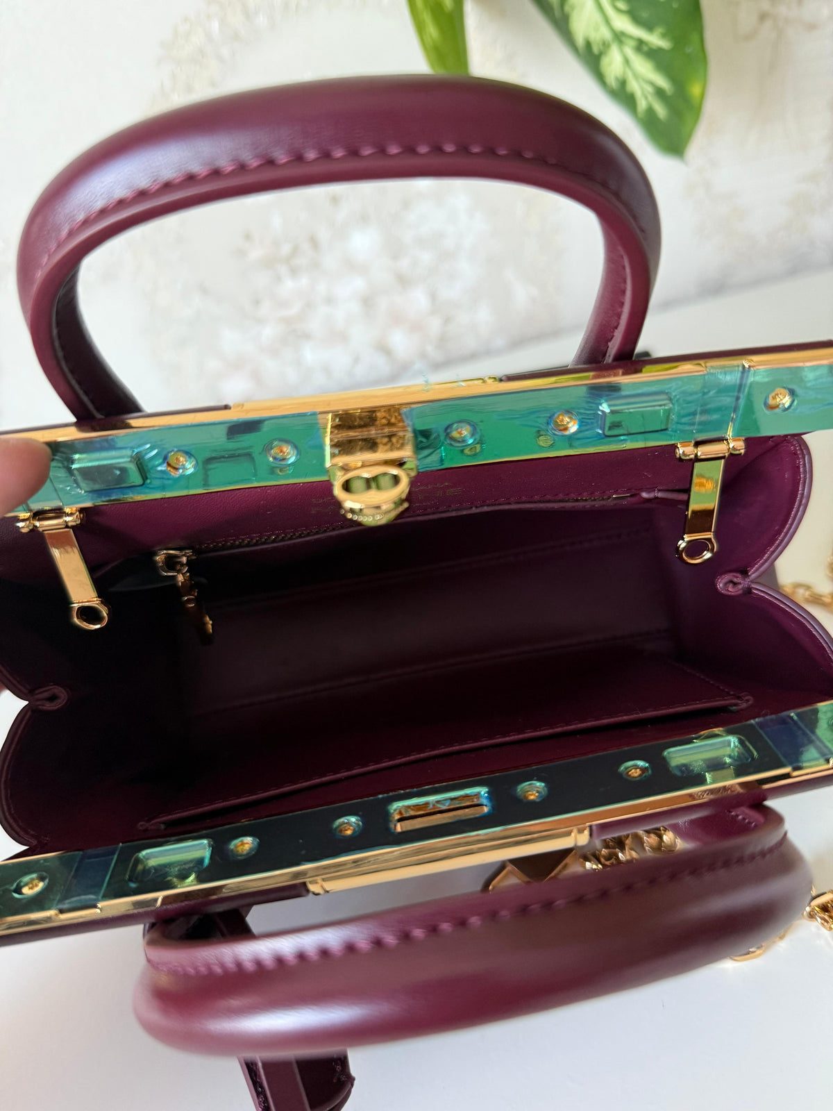 Dolce & Gabbana Structured Top Handle Bag)