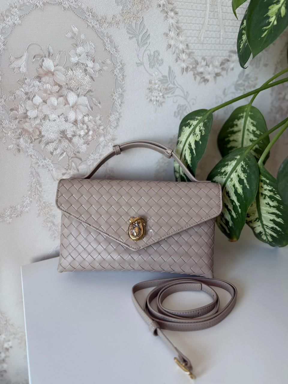 Bottega Veneta Intrecciato Leather Clutch