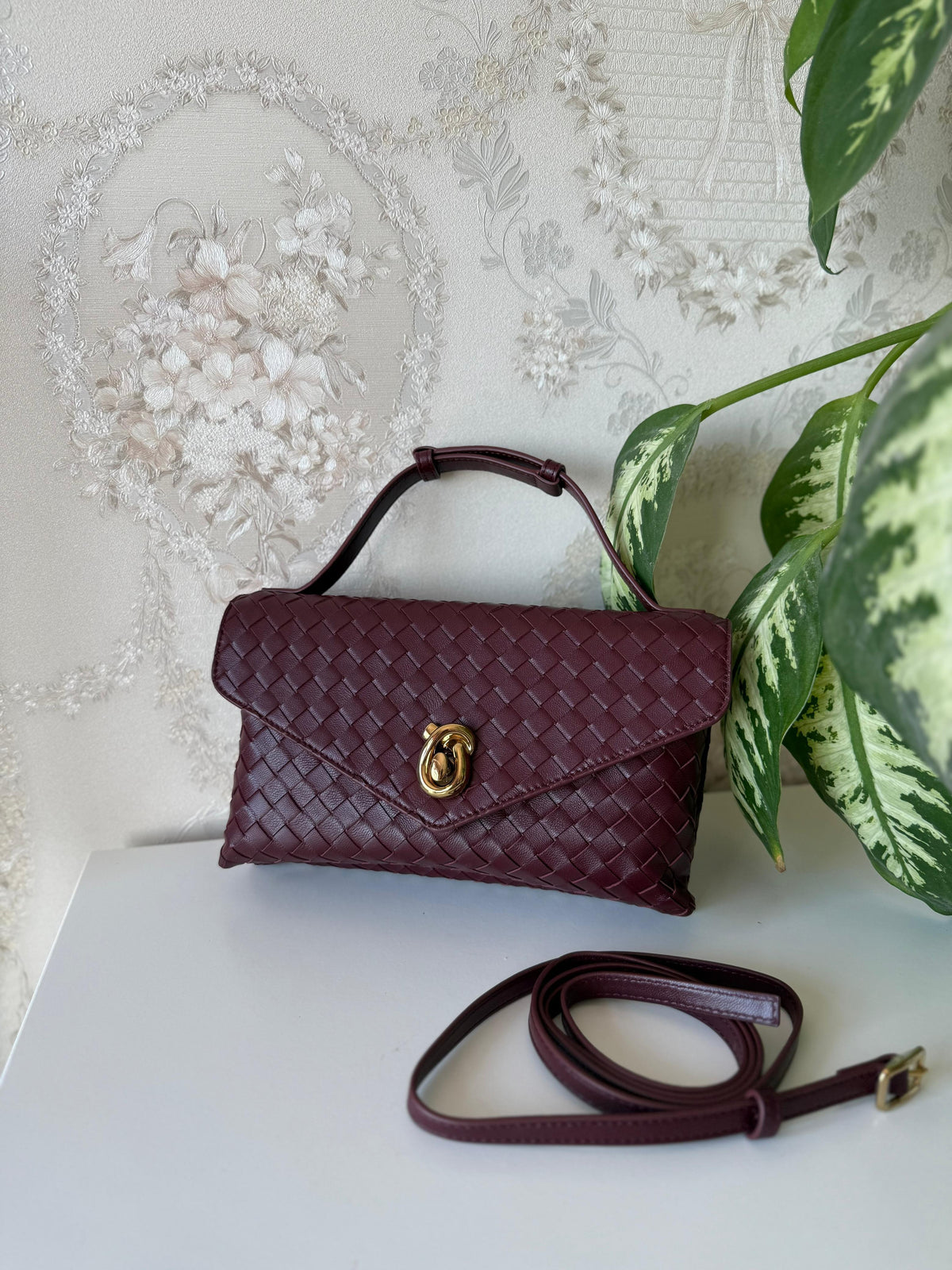 Bottega Veneta Intrecciato Leather Clutch