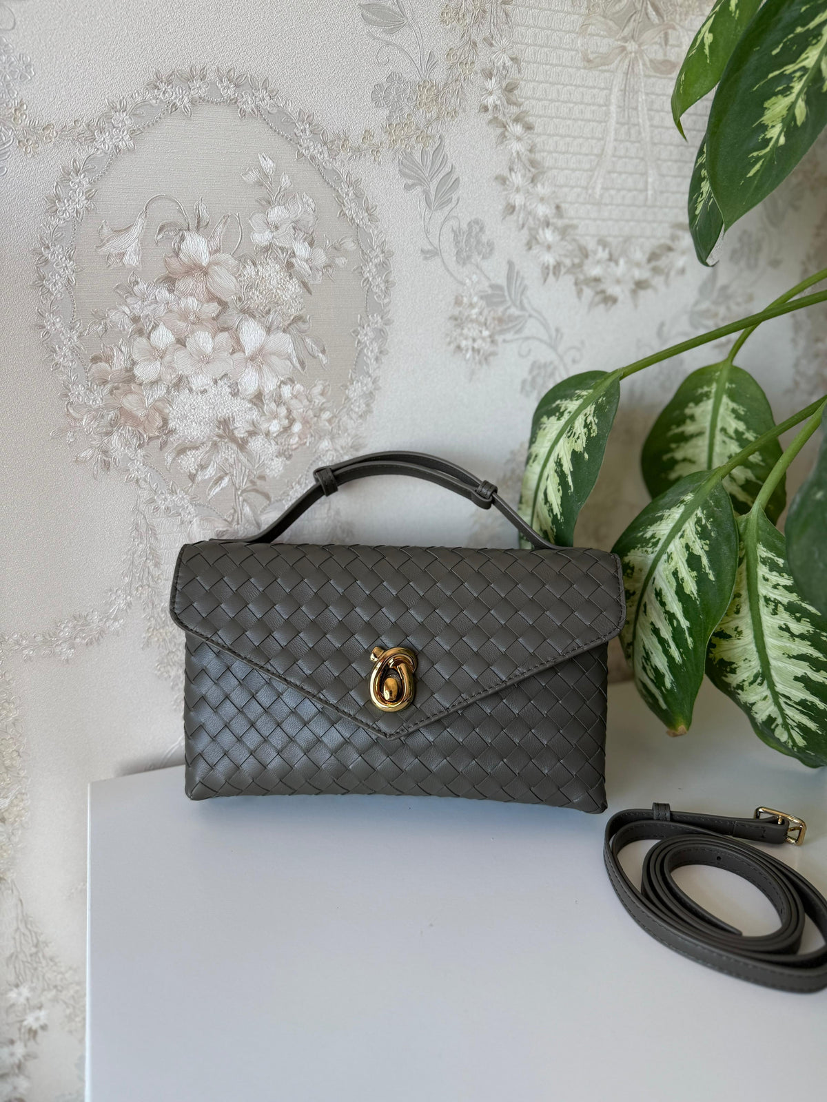 Bottega Veneta Intrecciato Leather Clutch