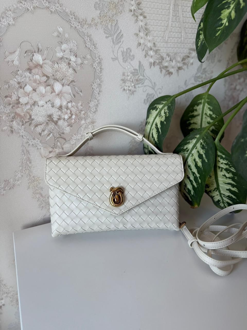 Bottega Veneta Intrecciato Leather Clutch
