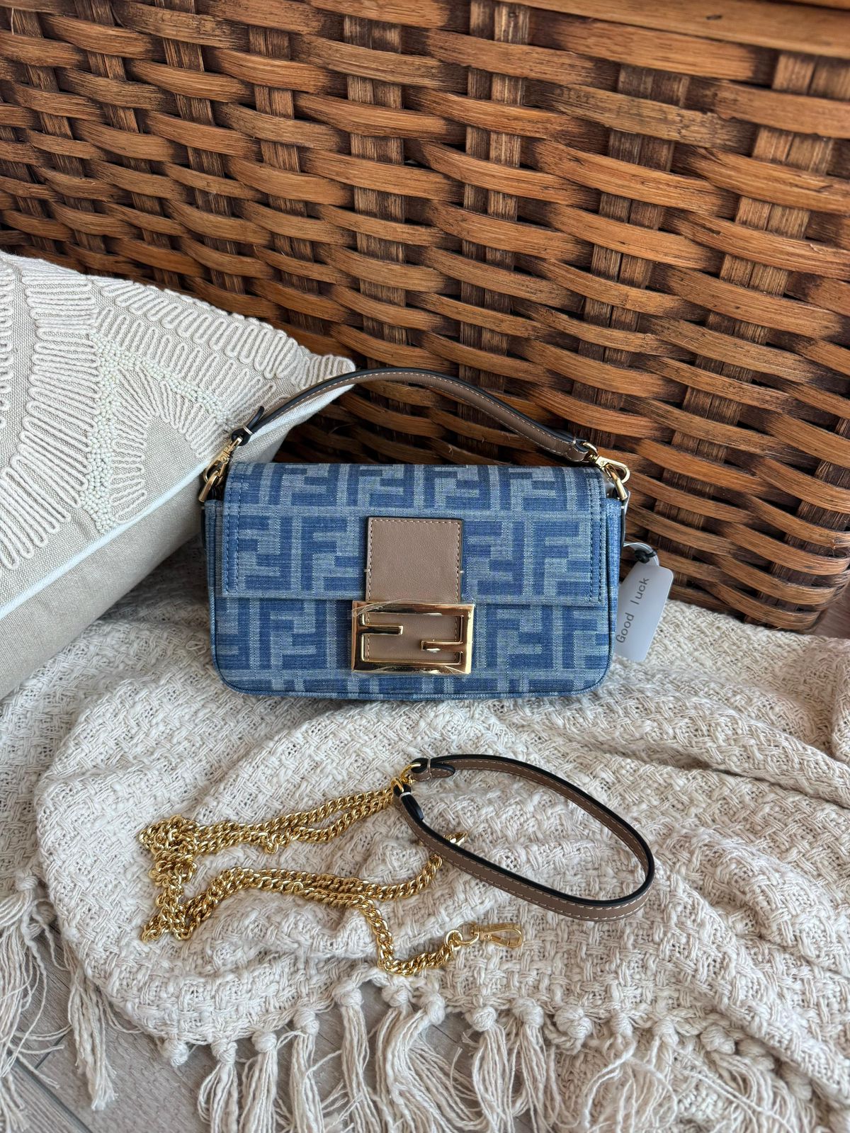 Fendi Baguette / Chain Wallet