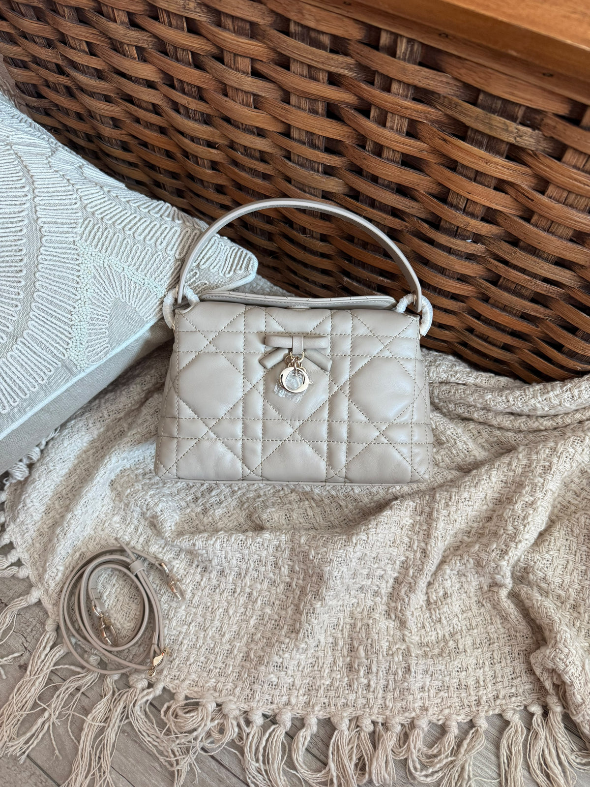 Christian Dior Quilted Top Handle Bag