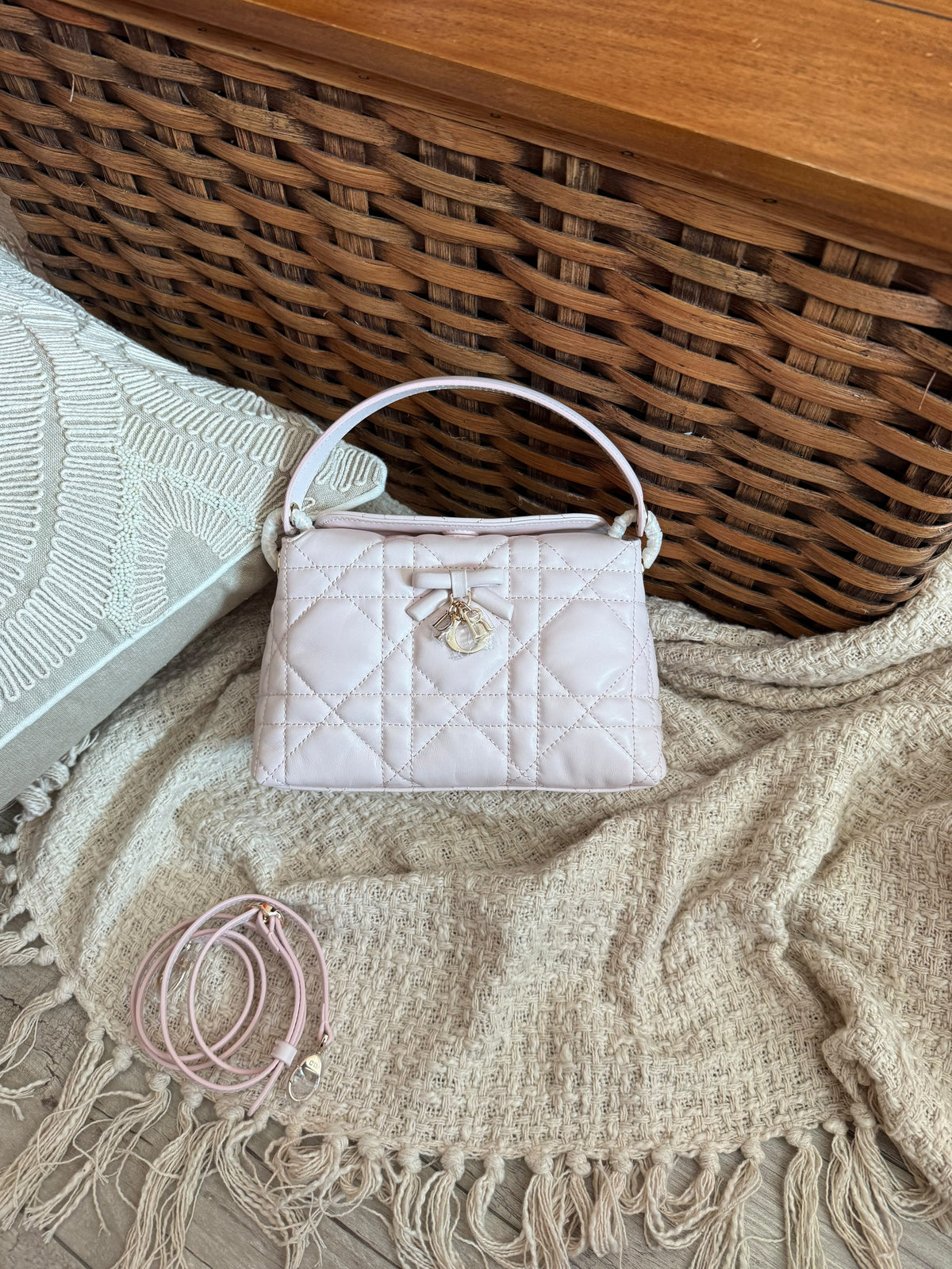 Christian Dior Quilted Top Handle Bag