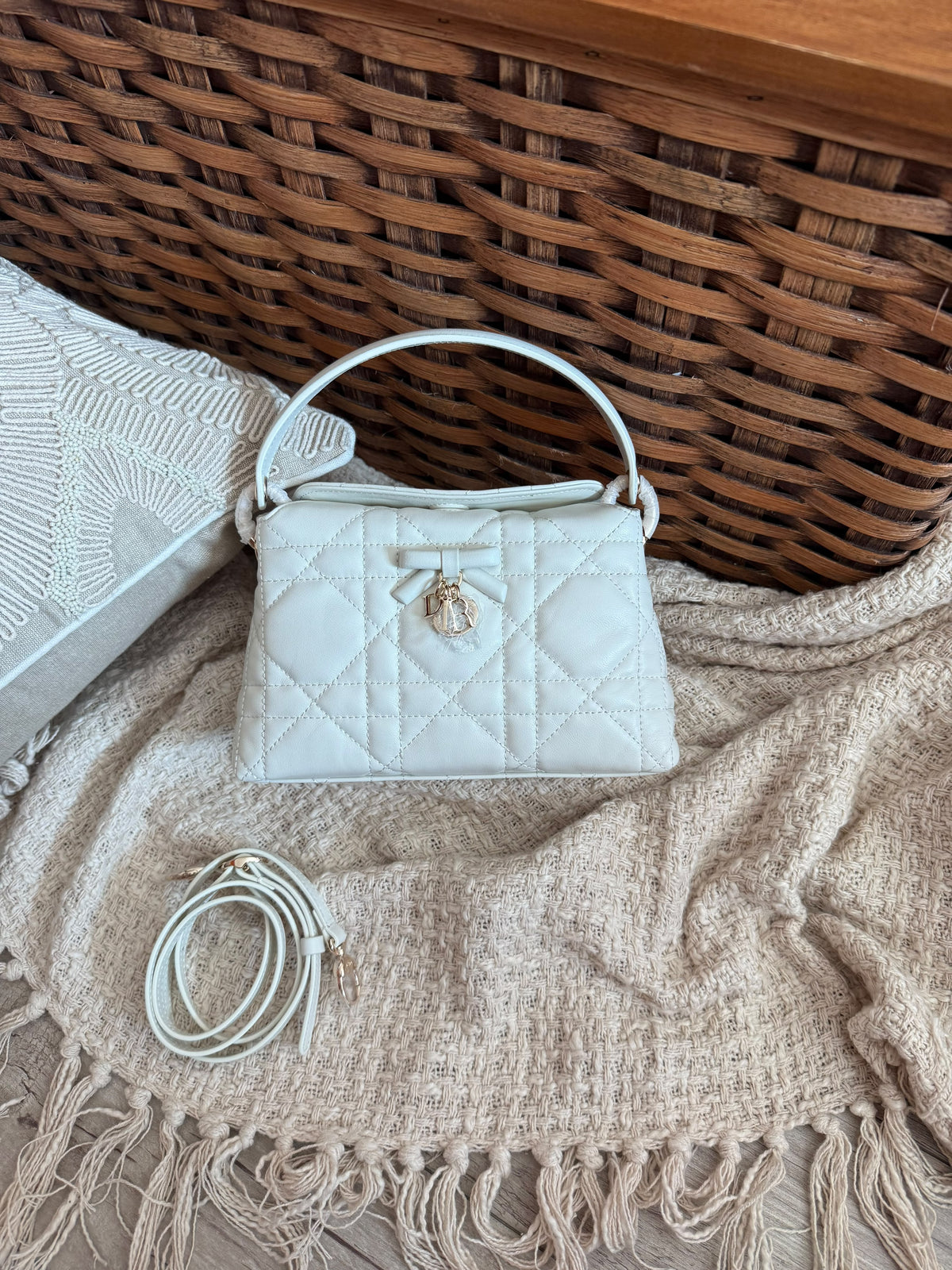 Christian Dior Quilted Top Handle Bag