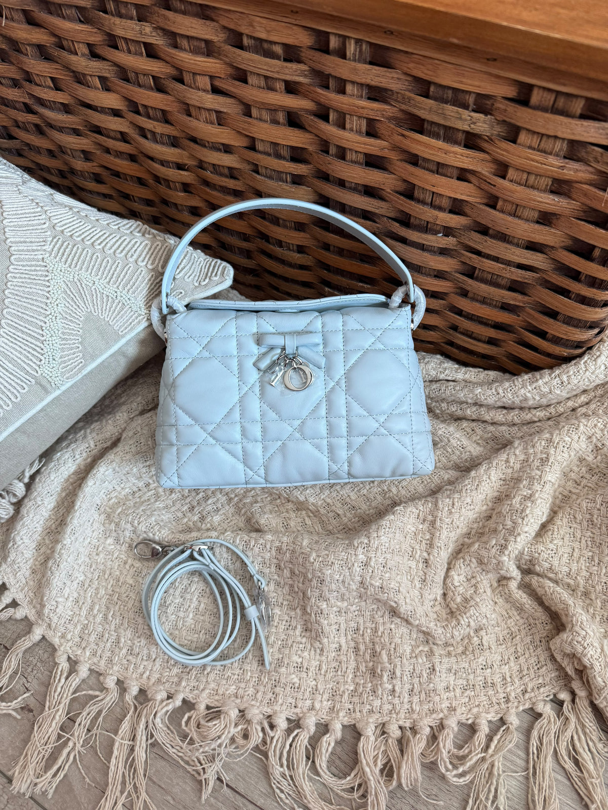 Christian Dior Quilted Top Handle Bag