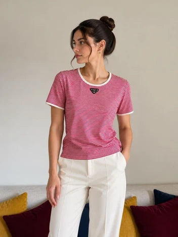 Prada Striped Jersey T-shirt