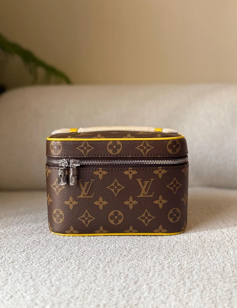Louis Vuitton Monogram Vanity Case with Yellow Trim
