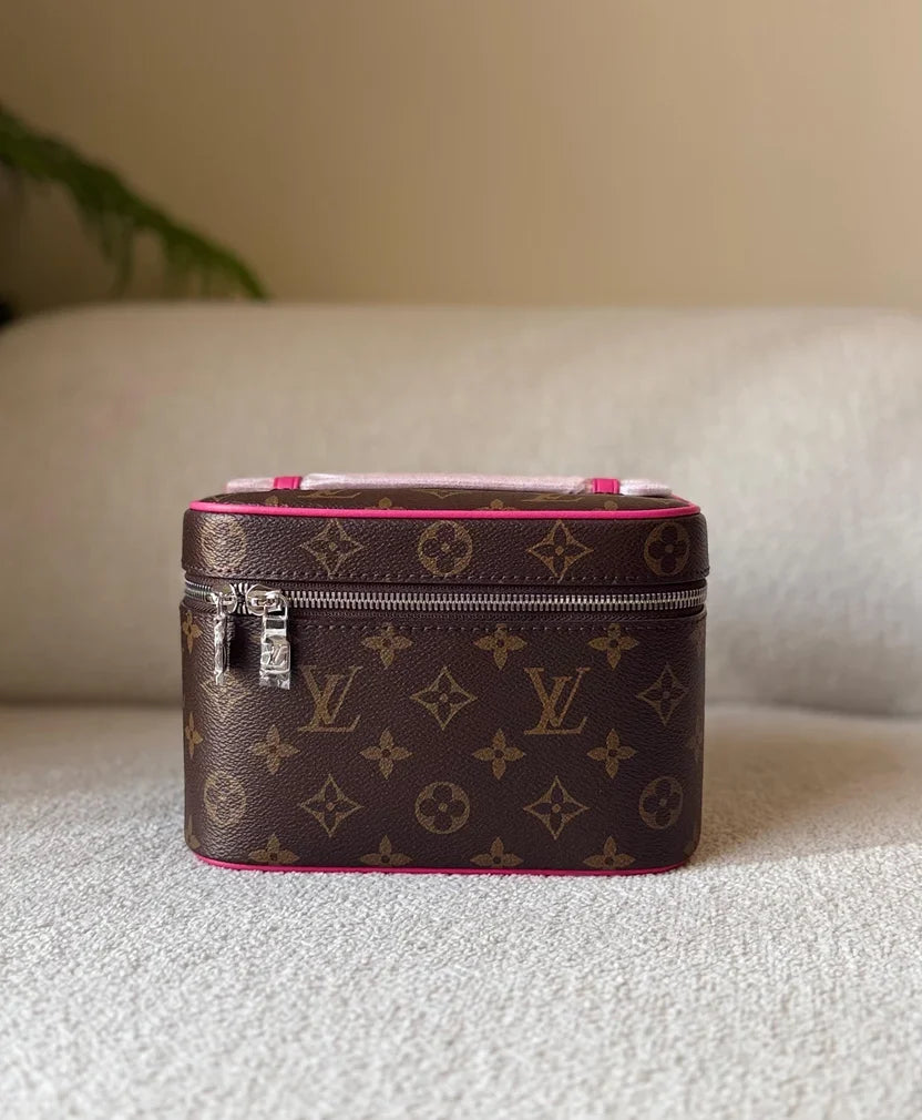 Louis Vuitton Monogram Vanity Case with Yellow Trim